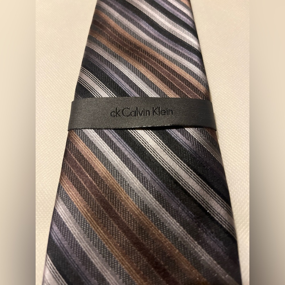 Calvin Klein (CK) 100% Silk Striped Tie – New w/ Tag (Men’s Wearhouse)